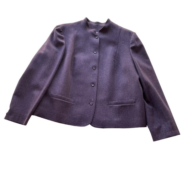 Pendleton Wool Blazer Jacket Purple Size 16 XL Mock Neck Business Office formal - Picture 8 of 10
